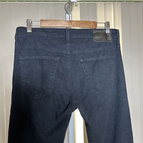 AG Adriano Goldschmied Tellis Pants Modern Slim Black Color Textured Stripes 31 - Picture 4 of 6